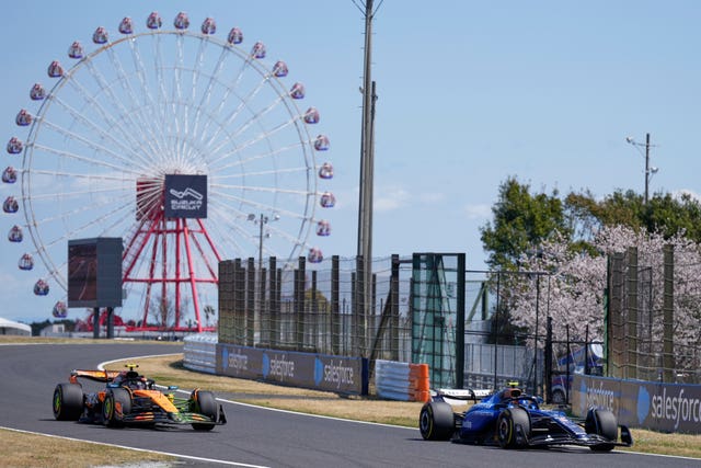 Lando Norris and Carlos Sainz drive in Japan