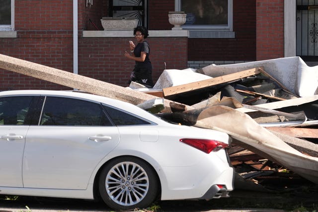 Storm damage in St Louis
