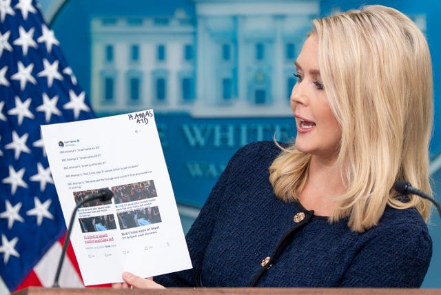 White House press secretary Karoline Leavitt