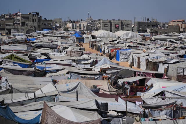 Dozens of tents