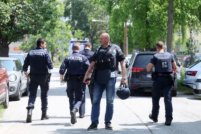 Police outside the school 
