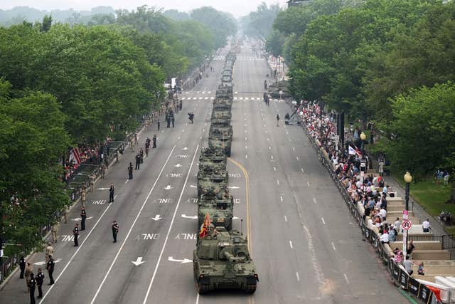 APTOPIX Trump Miltary Parade