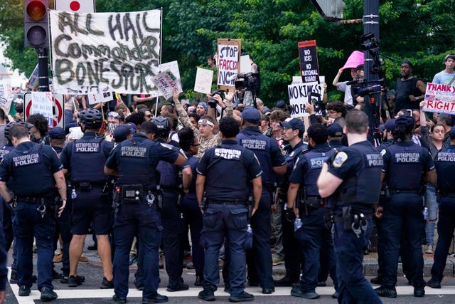 Trump Military Parade Protest