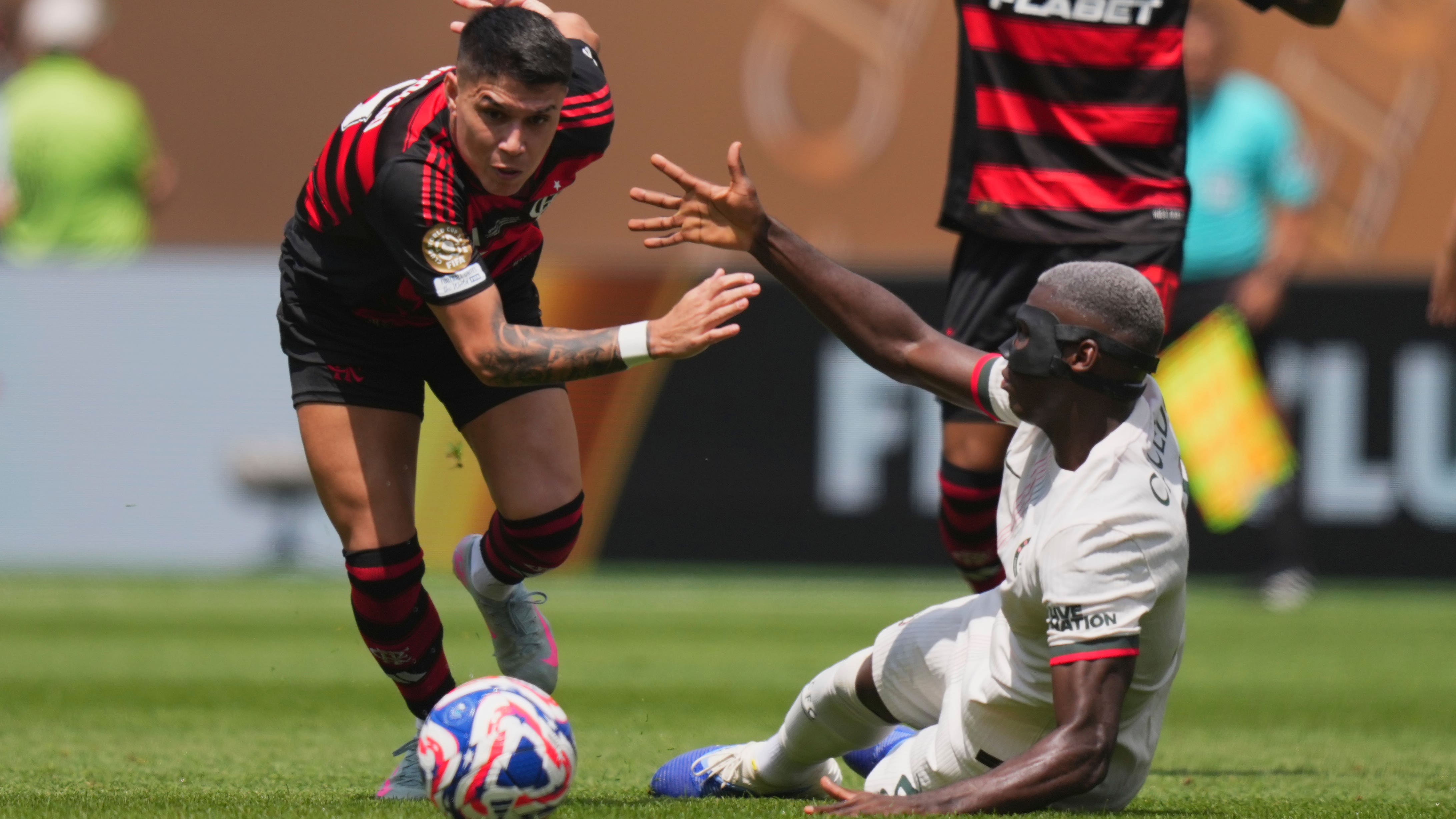 Moises Caicedo (left) says Chelsea will learn lessons from defeat to Flamengo (AP Photo/Chris Szagola)