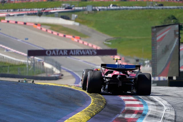 Ferrari driver Lewis Hamilton in action during the Austrian Grand Prix 