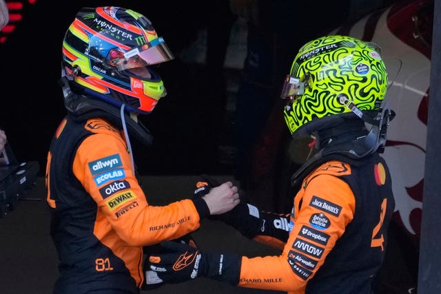 Oscar Piastri congratulates Norris
