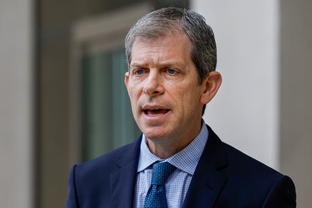 David Oscar Markus, a lawyer for Ghislaine Maxwell, talks to the media outside the federal courthouse in Tallahassee, Florida after deputy attorney general Todd Blanche met with Maxwell, the imprisoned former girlfriend of financier and convicted sex offender Jeffrey Epstein