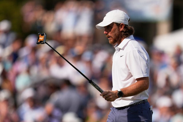 Tommy Fleetwood walks on the 18th green during the final round of the St Jude Championship 