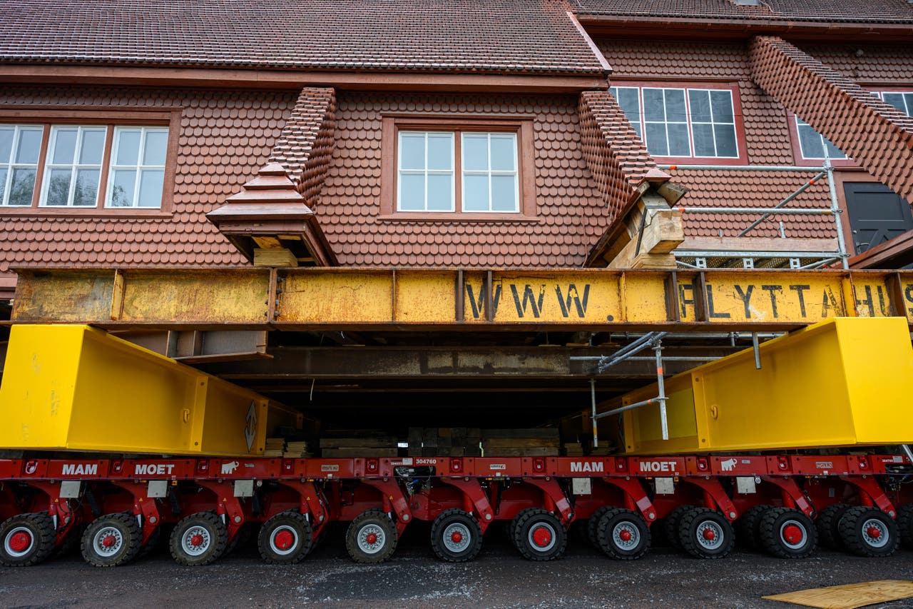 Watch: Swedish church sets off on three-mile road trip to new city centre