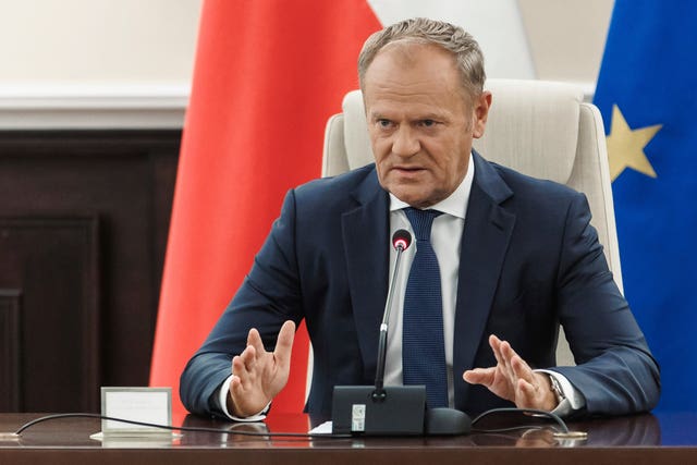 Polish Prime Minister Donald Tusk holds an extraordinary government meeting