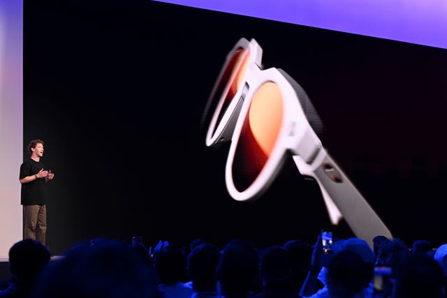 Meta chief executive Mark Zuckerberg speaks during a conference 