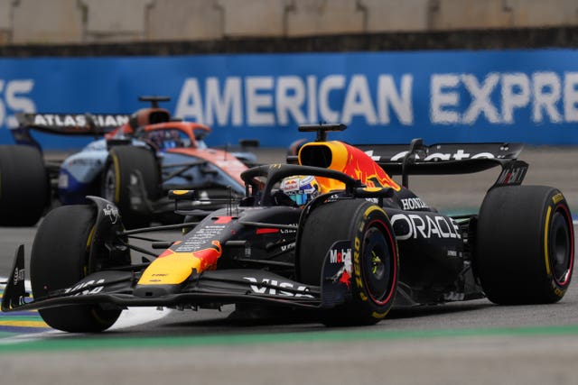 Max Verstappen finished third in Brazil 