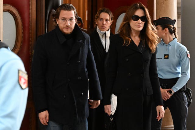 Carla Bruni-Sarkozy and Nicolas Sarkozy's son Jean Sarkozy 