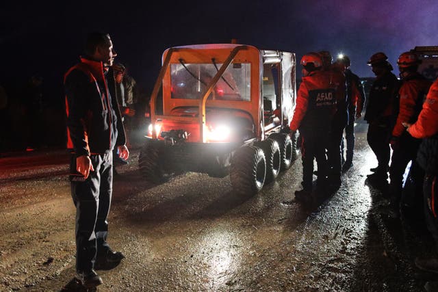 Turkish rescue teams search for the remains of the jet 