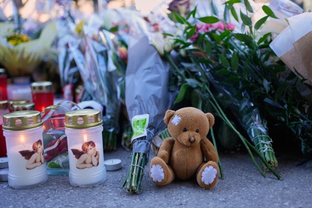 Tributes left near site of fatal fire in Crans-Montana
