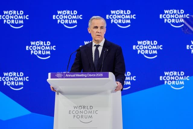 Mark Carney speaking at Davos