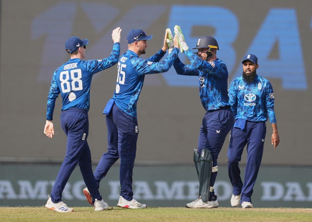England players celebrate