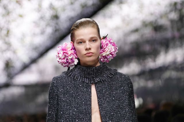 A model wears a creation as part of the Christian Dior Spring/Summer 2026 Haute Couture show