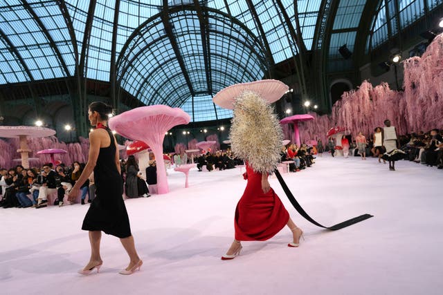 Models wear creations as part of the Chanel Spring/Summer 2026 Haute Couture collection 