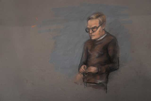A court artist's sketch of Marius Borg Hoiby