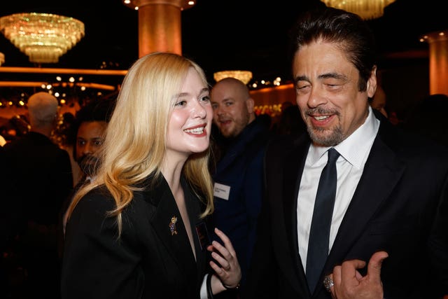 Elle Fanning and Benicio Del Toro