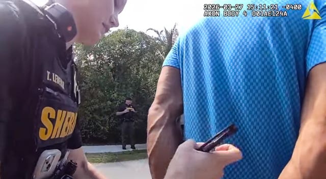 Police bodycam footage shows the moment Tiger Woods is arrested