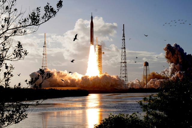 Nasa&rsquo;s Artemis II moon rocket lifts off from the Kennedy Space Centre