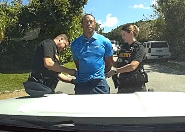 Police bodycam footage from Tiger Woods' arrest 