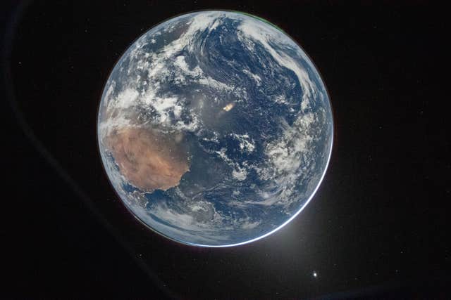 An image of Earth taken from Artemis II