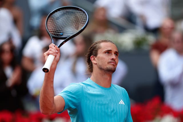 Alexander Zverev celebrates his victory 