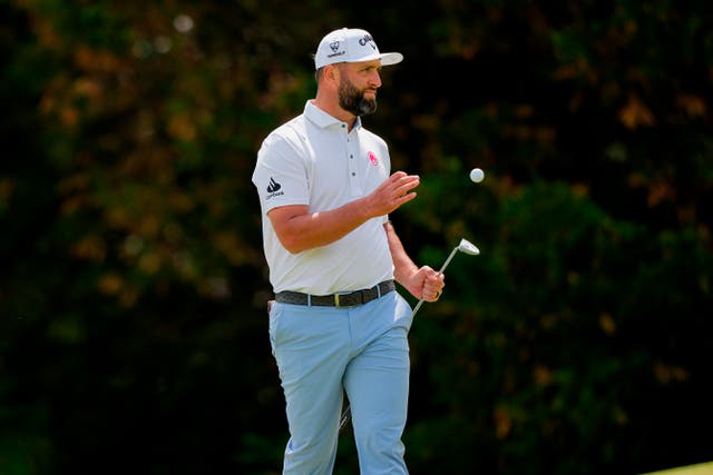 Jon Rahm during a practice round