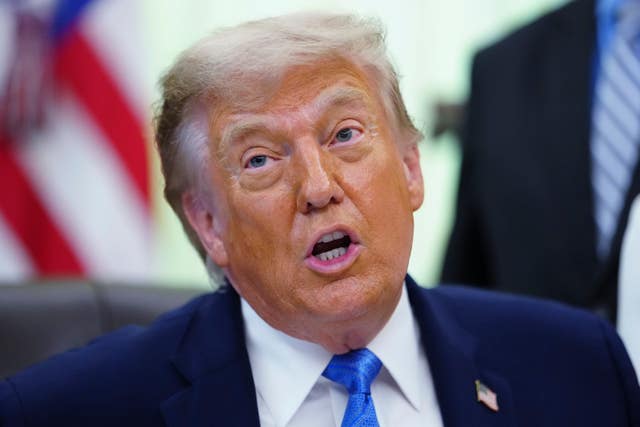 US President Donald Trump pictured at a White House press briefing