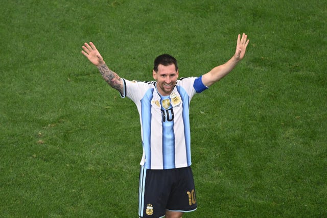 Lionel Messi celebrating