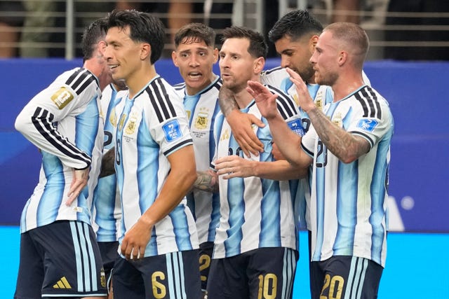 Lionel Messi celebrating