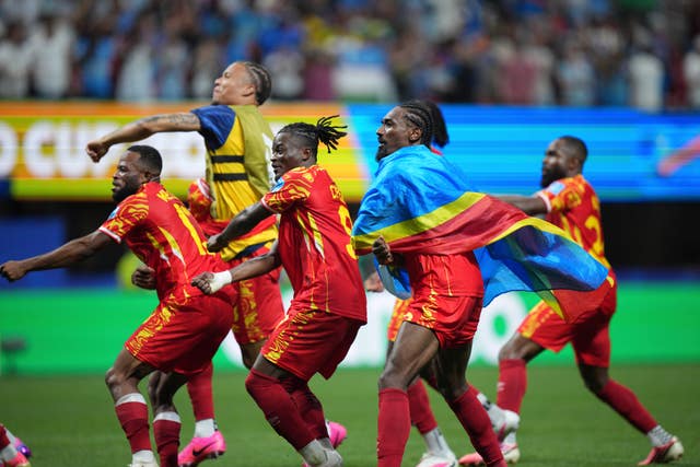 DR Congo players celebrate