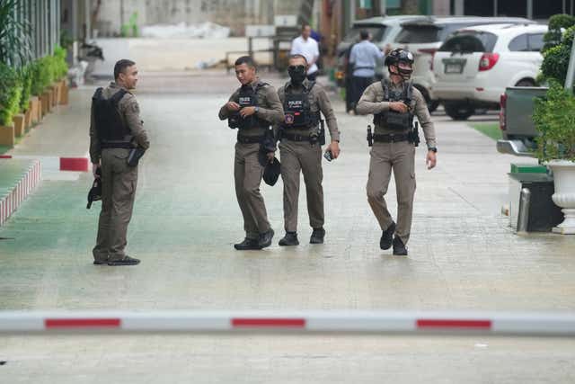 Police officers outside school 