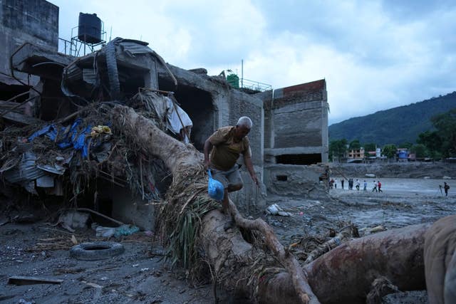 A destroyed home in the Devighat area of Nuwakot district in Nepal 