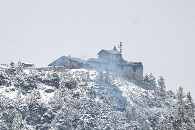 The Kehlsteinhaus on the Obersalzberg near Berchtesgaden, which was severely damaged by a fire